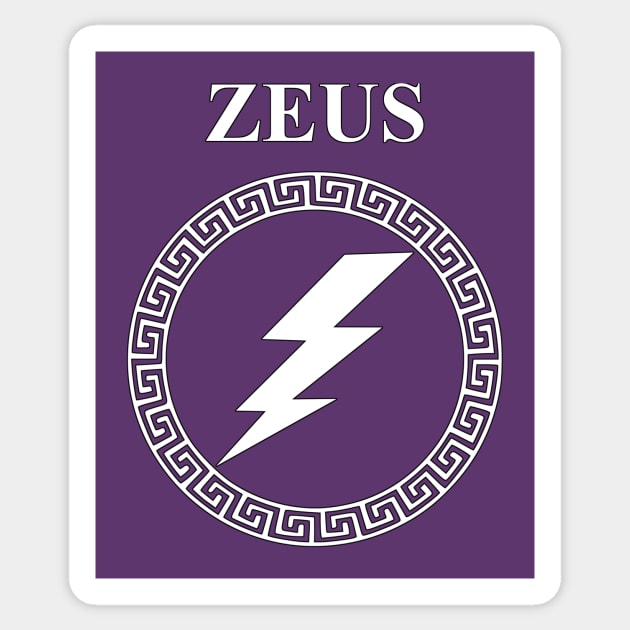 Zeus Ancient Greek God Sticker by AgemaApparel